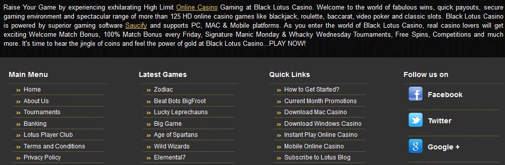 Black Lotus Casino - US Players Accepted! 3